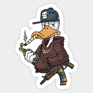 gangsta duck Sticker